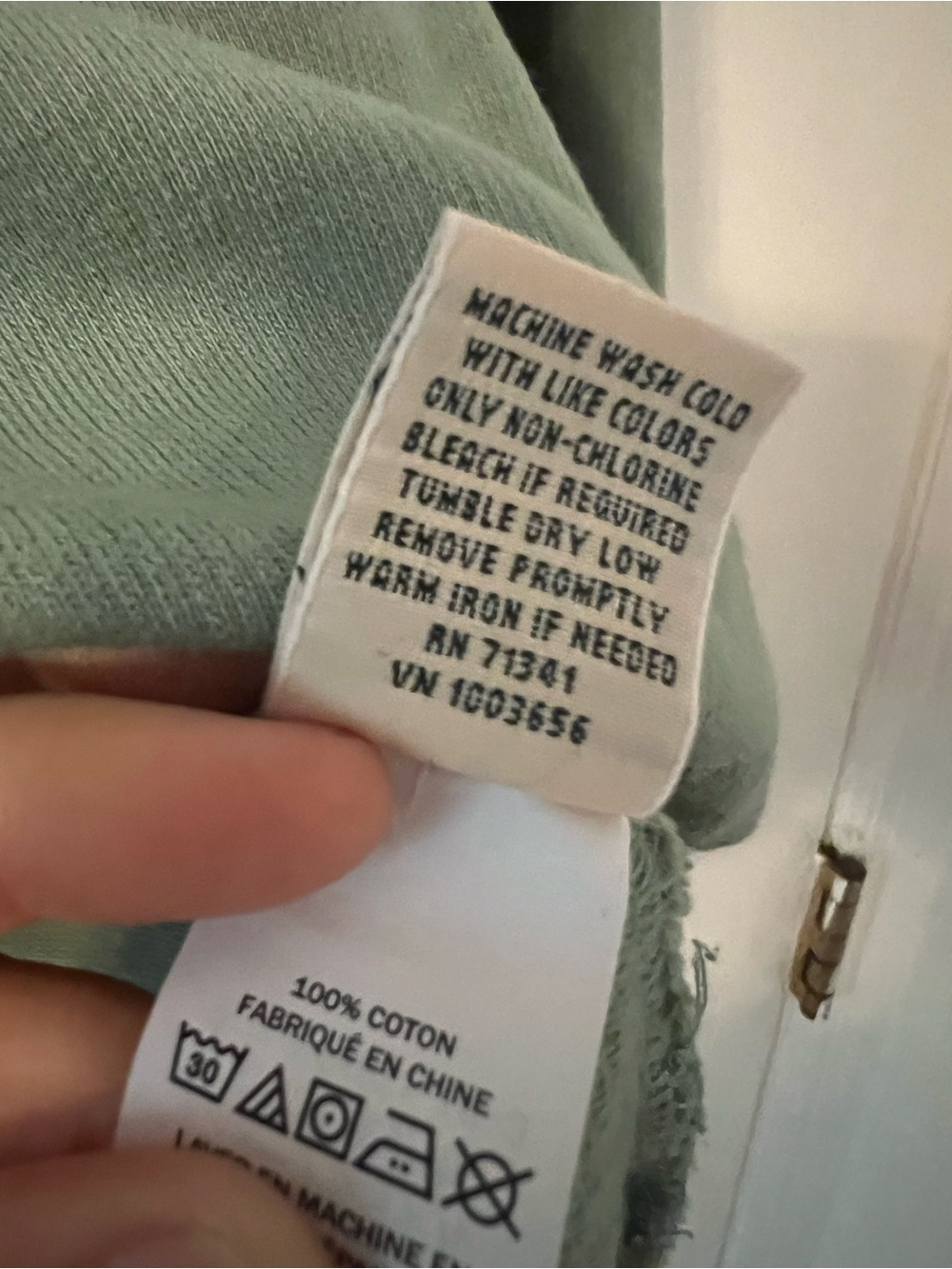 L.L. Bean women’s  Two-Tone Sage Green Pullover Henley size L - Picture 6 of 11